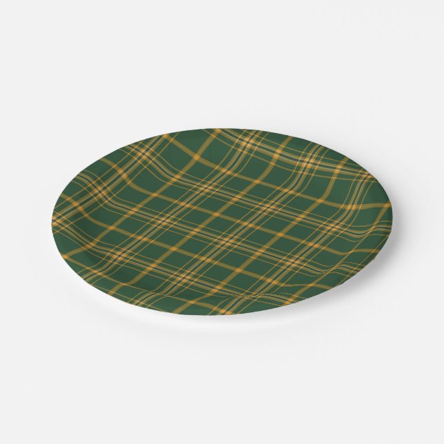 Christmas Plaid 13-PAPER PLATES (Angled)