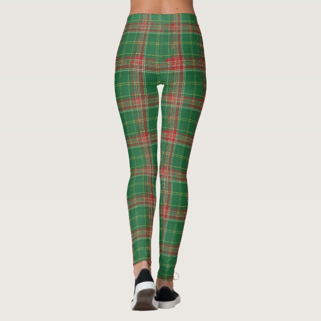 Christmas Plaid 7 Leggings (Back)