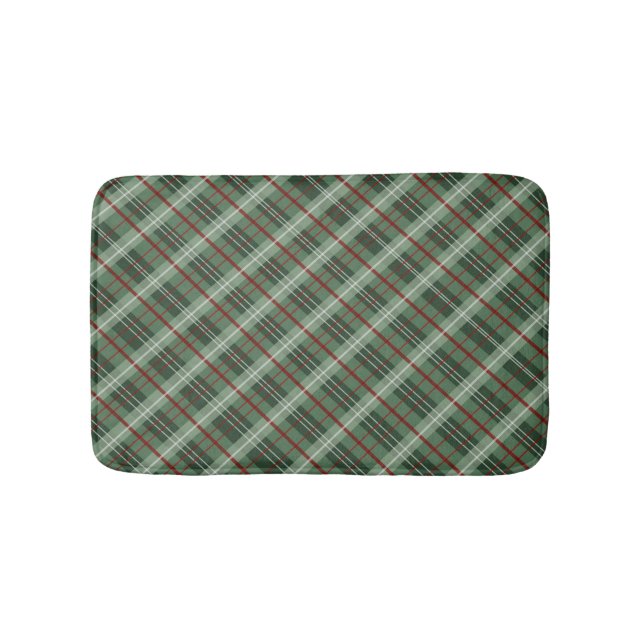 Christmas Plaid Bath Mat (Front)