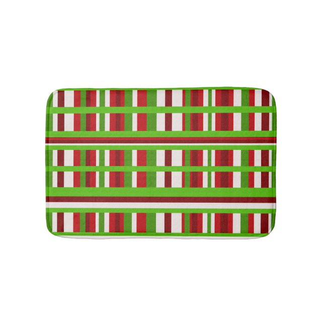 Christmas Plaid Bath Mat (Front)