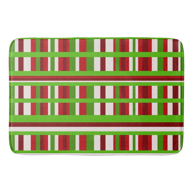 Christmas Plaid Bath Mat (Front)