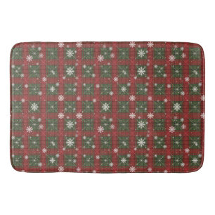 Christmas Plaid Bath Mat