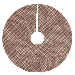 christmas-plaid- brushed polyester tree skirt