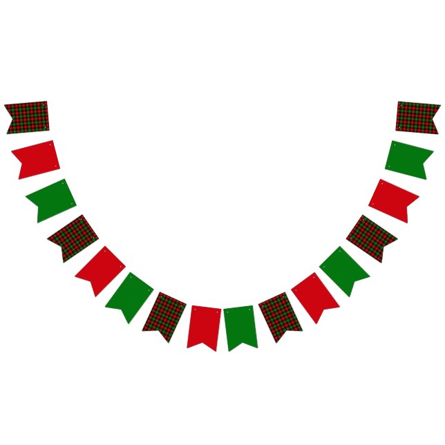 Christmas Plaid Bunting (All)