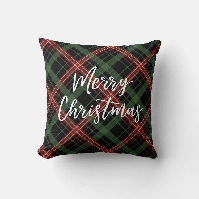 Christmas Plaid, Christmas Pillow (Front)