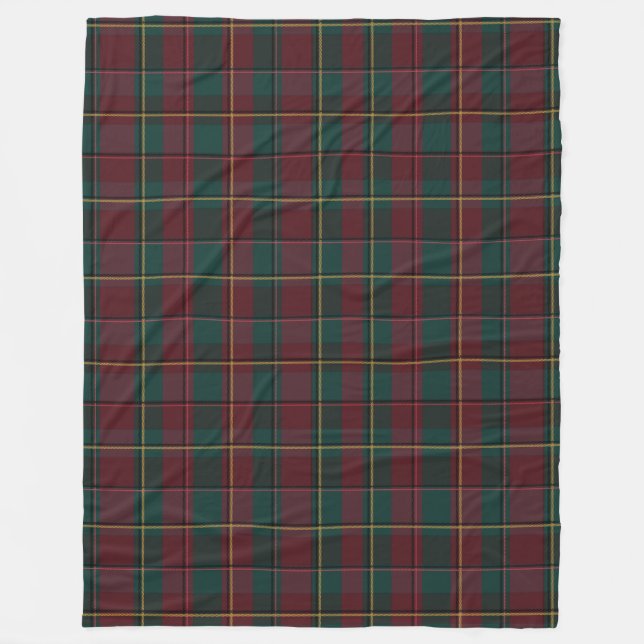 Christmas plaid classic holiday simple fleece blanket (Front)