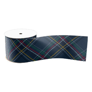 Christmas plaid classic navy simple holiday grosgrain ribbon