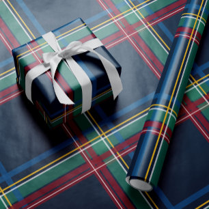 Christmas plaid classic simple colourful holiday wrapping paper