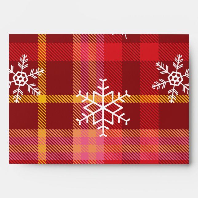 Christmas Plaid Envelope (Front)