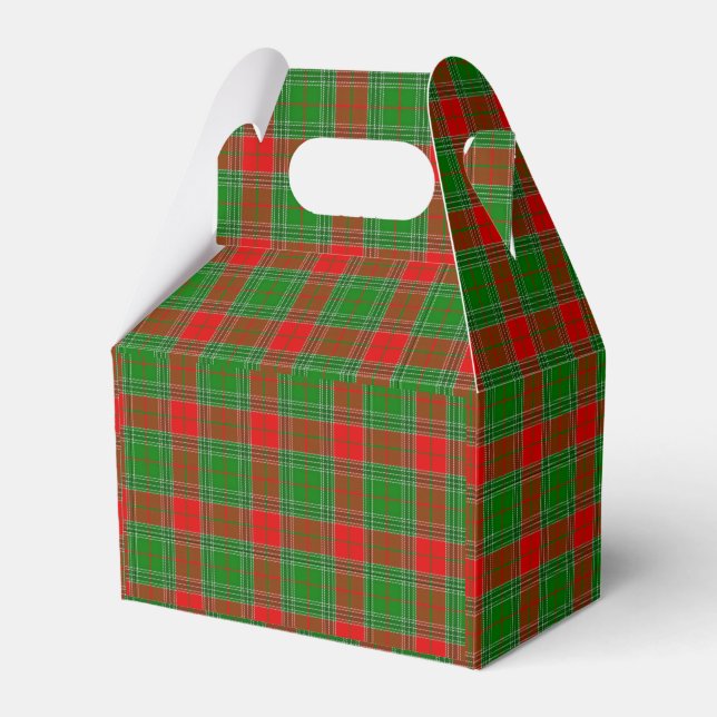 Christmas plaid  favour box (Front Side)