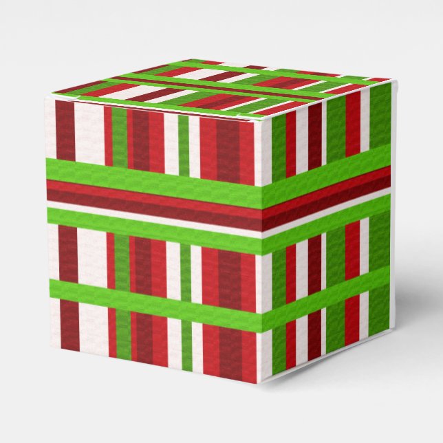 Christmas Plaid Favour Box (Front Side)