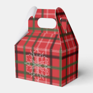 Christmas plaid favour box
