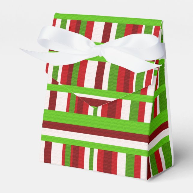 Christmas Plaid Favour Box (Front Side)