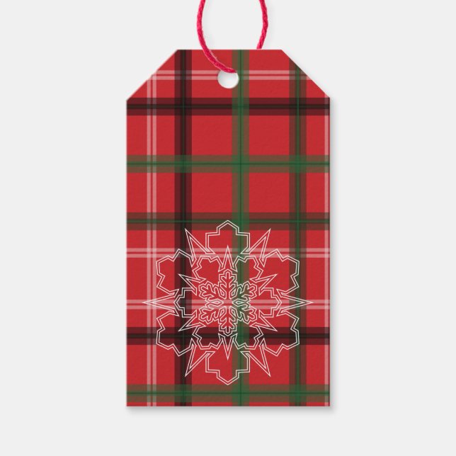 Christmas plaid gift tags (Front)