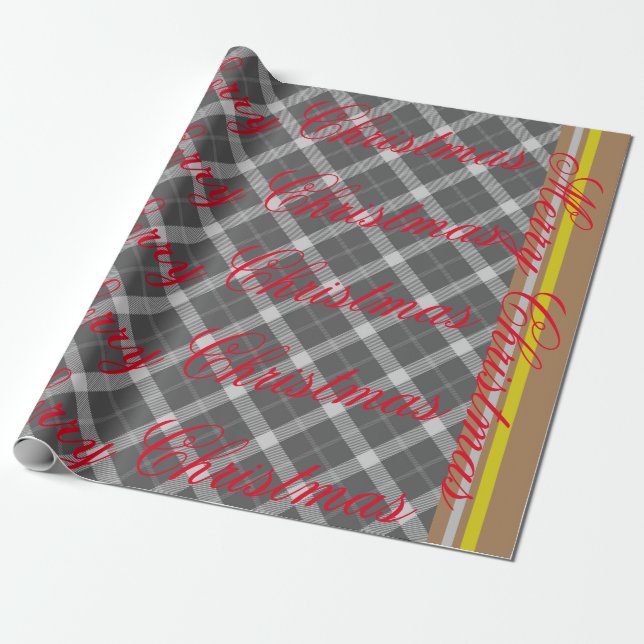 CHRISTMAS PLAID gift wrap | m3galleryStudio (Unrolled)