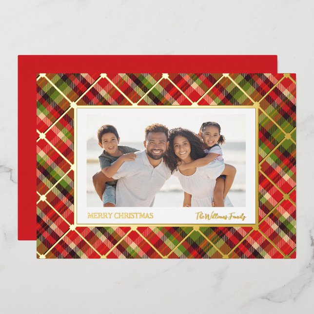 Christmas Plaid Gold  (Front/Back)
