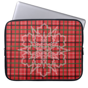Christmas plaid laptop sleeve