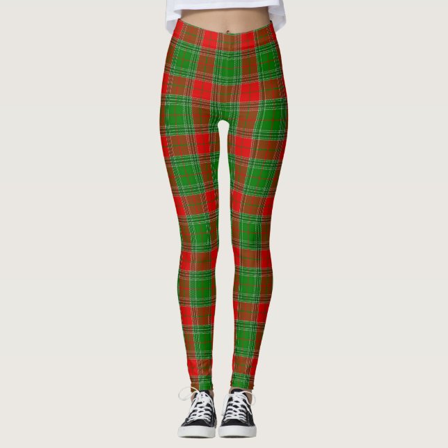 Christmas plaid leggings (Front)