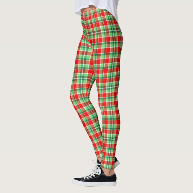 Christmas Plaid leggings (Left)