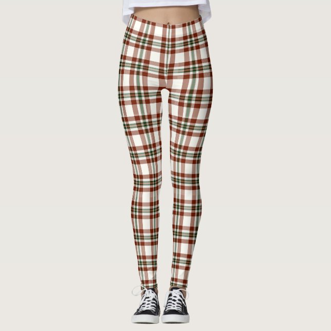 Christmas Plaid Leggings (Front)