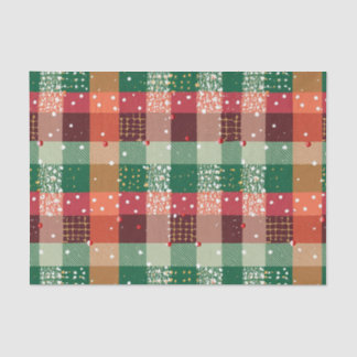 Christmas Plaid Linen Tissue Paper