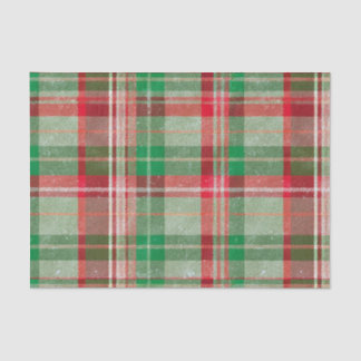 Christmas Plaid Linen Tissue Paper