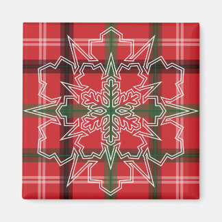 Christmas plaid magnet