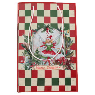 Christmas Plaid Medium Gift Bag