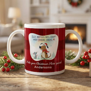 Christmas Plaid Mugs Cartoon illustration funny