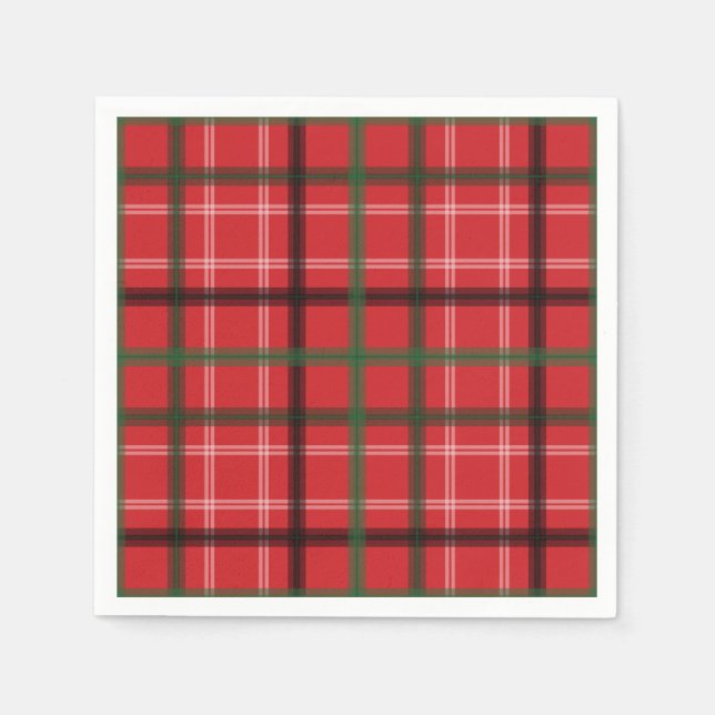 Christmas plaid napkin (Front)