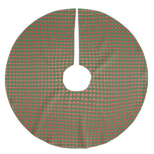 Christmas Plaid Pattern Brushed Polyester Tree Skirt