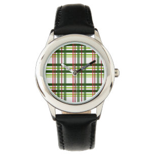 Christmas Plaid Pattern Green Red Colour Tartan Watch