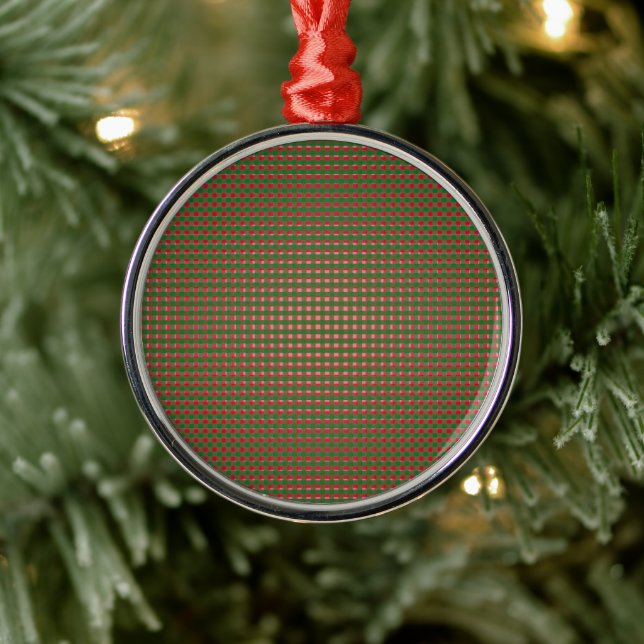 Christmas Plaid Pattern Metal Tree Decoration (Tree)