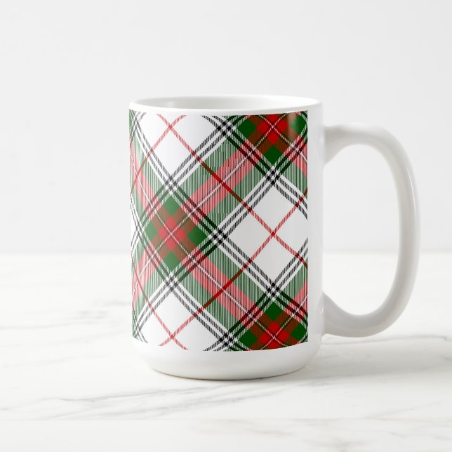 Christmas Plaid ~ Personalised Coffee Mug (Right)