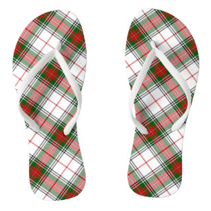Christmas Plaid ~ Personalised Jandals