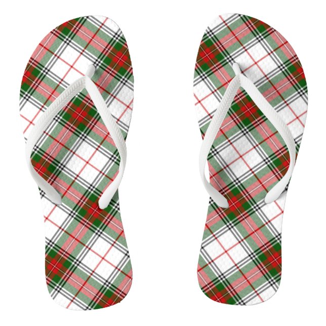 Christmas Plaid ~ Personalised Jandals (Footbed)