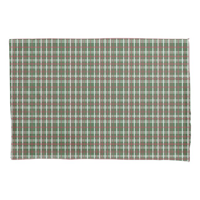 Christmas plaid pillowcase (Front)