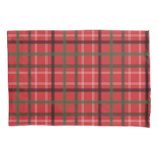 Christmas plaid pillowcase