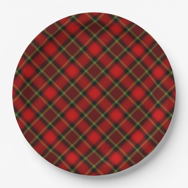 Christmas Plaid Plate (Front)