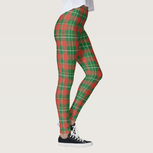 Christmas Plaid Red, Green Leggings (Right)