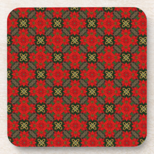 Christmas Plaid Set of Cork Coasters