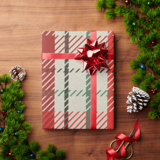Christmas Plaid Tartan Pattern Wrapping Paper