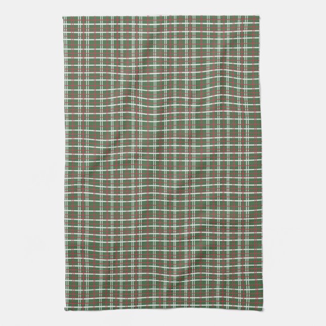 Christmas plaid tea towel (Vertical)