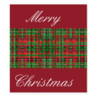 Christmas plaid wine label