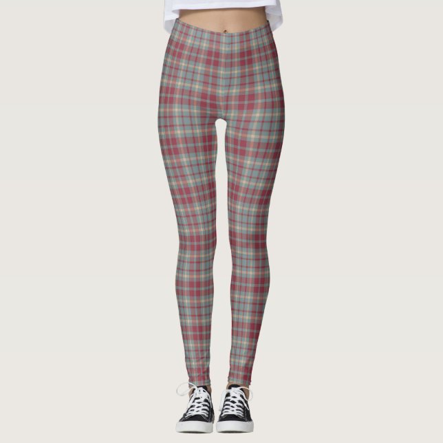 Christmas Plaid Women's Leggings (Front)