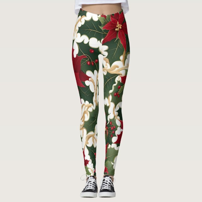 christmas plants galore leggings (Front)
