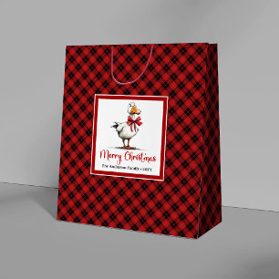 Christmas Playful Goose Whimsy Minimal Gift Bags