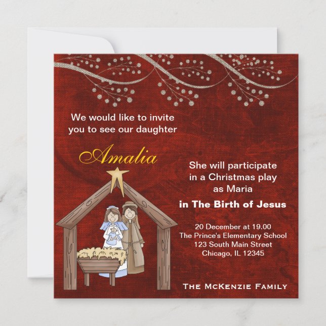 Christmas Plays Invitation (Front)