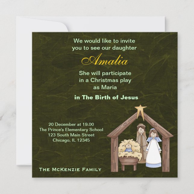 Christmas Plays Invitation (Front)