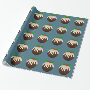 Christmas Plum Pudding Wrapping Paper